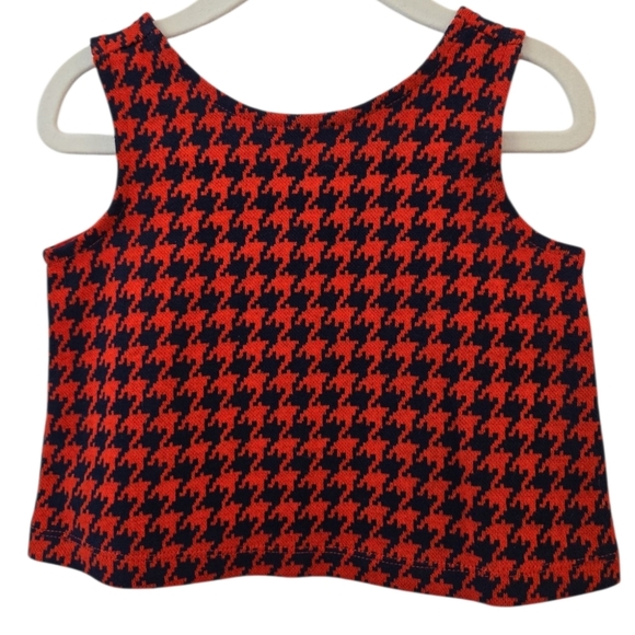 JANIE AND JACK FUNNY VALENTINE HOUNDSTOOTH TOP. SIZE 18-24 MONTHS. - Picture 2 of 9
